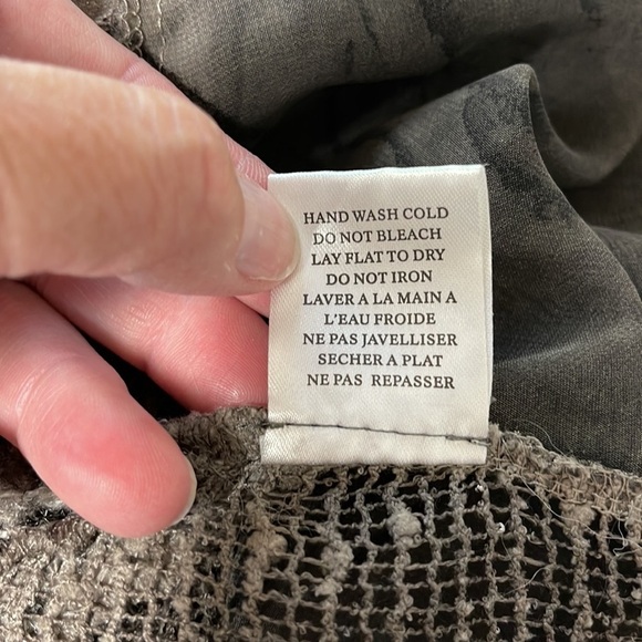 Vintage Concept Gray Art-To-Wear Lagenlook Open Mixed Fabric Vest Size Small - Picture 9 of 9